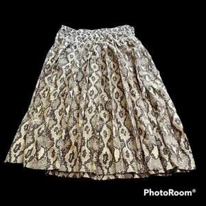 Zara crocodile midi skirt with sexy slit